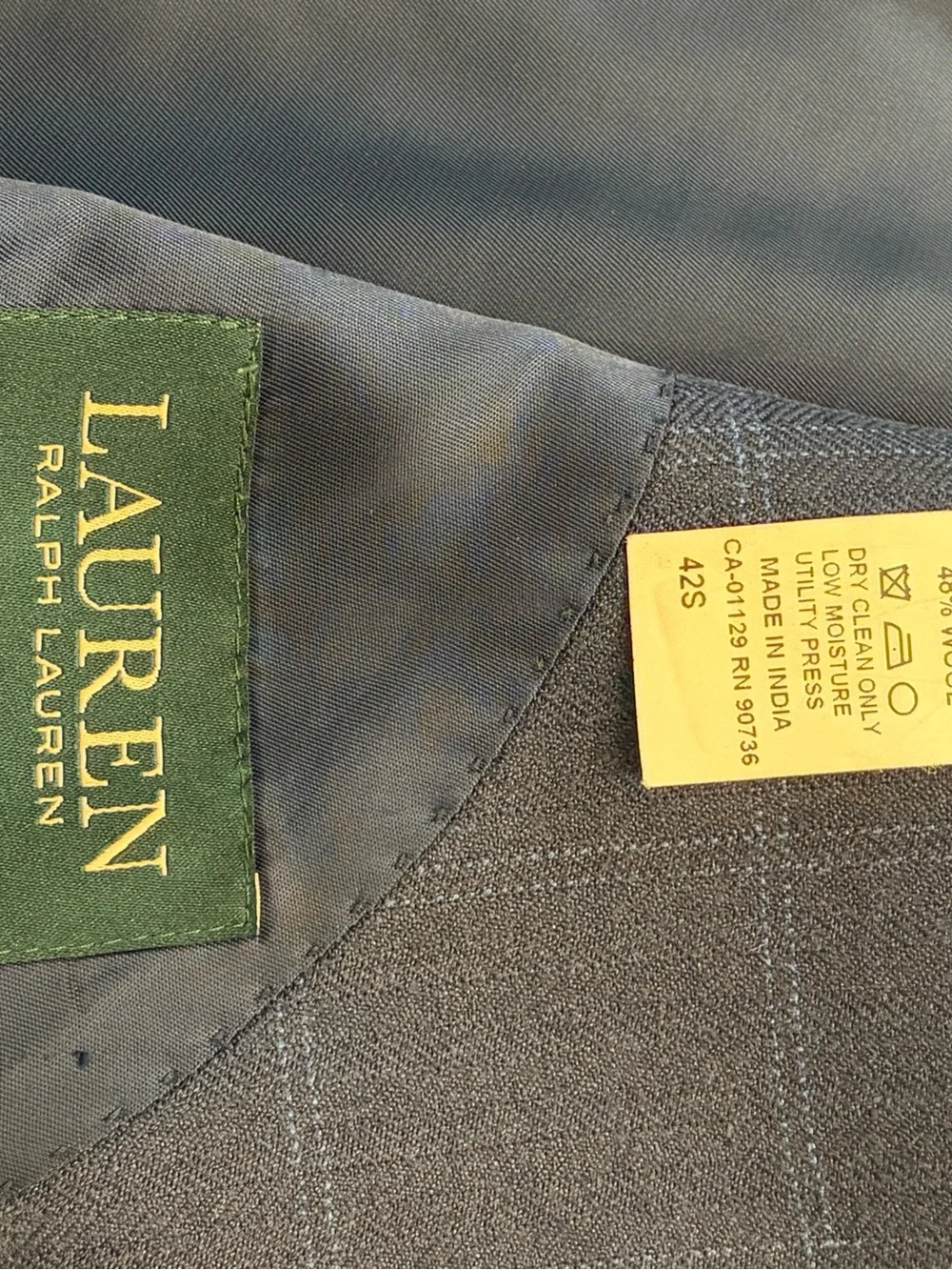 Lauren Ralph Lauren Navy Windowpane Sport Coat